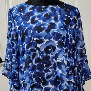 Black Label - Cornflower Combo Blouse - Large